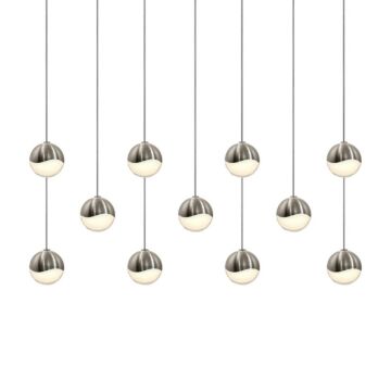 Grapes LED Pendant in Satin Nickel by Sonneman