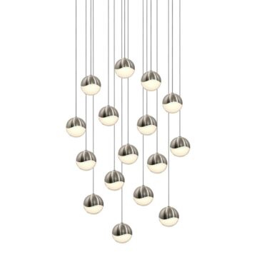 Grapes LED Pendant in Satin Nickel by Sonneman