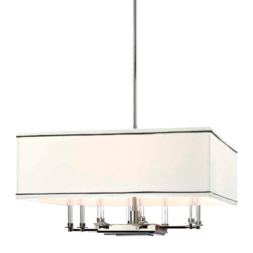 Hudson Valley Collins 8 Light Chandelier in Polished Nickel