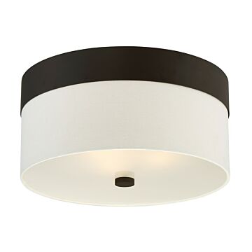 Grayson Three Light Flush Mount in Dark Bronze by Crystorama