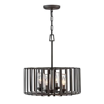 Hinkley Reid 4-Light Outdoor Pendant In Brushed Graphite