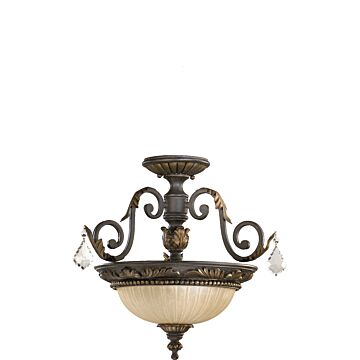Rio Salado Two Light Dual Mount in Toasted Sienna With Mystic Silver by Quorum International