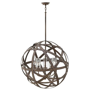 Hinkley Carson 5-Light Outdoor Pendant In Vintage Iron