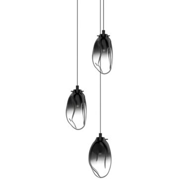 Liquid LED Pendant in Satin Black by Sonneman
