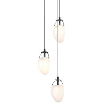 Liquid LED Pendant in Satin Black by Sonneman
