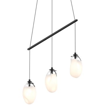 Liquid LED Pendant in Satin Black by Sonneman