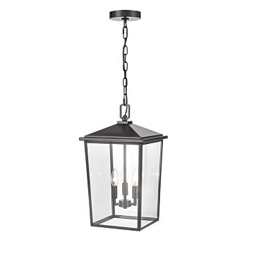 Fetterton Three Light Outdoor Hanging Lantern in Powder Coat Bronze by Millennium