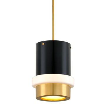 Beckenham One Light Pendant in Vintage Polished Brass Black Brass by Corbett Lighting