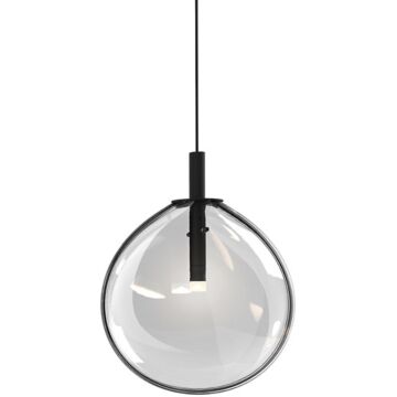 Cantina LED Pendant in Satin Black by Sonneman