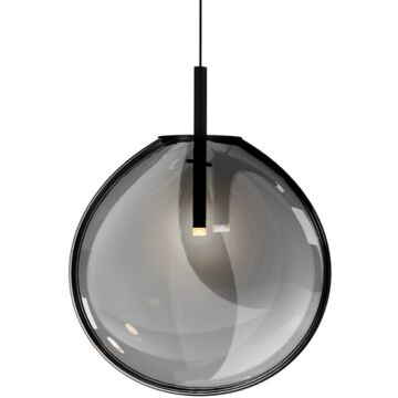 Cantina LED Pendant in Satin Black by Sonneman