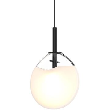 Cantina LED Pendant in Satin Black by Sonneman