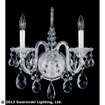 Sterling Two Light Wall Sconce in Silver by Schonbek