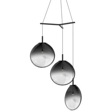 Cantina LED Pendant in Satin Black by Sonneman