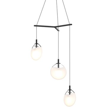 Cantina LED Pendant in Satin Black by Sonneman