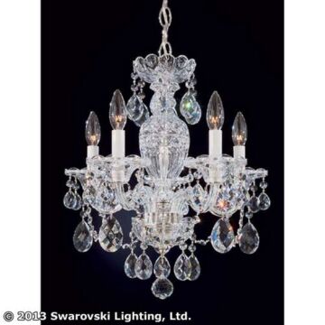 Sterling Five Light Chandelier in Silver by Schonbek