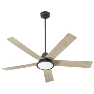 Temple 56"Ceiling Fan in Black by Oxygen