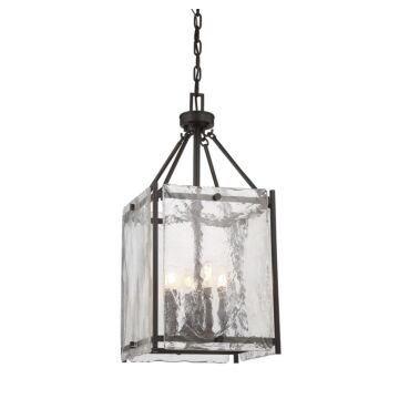 Glenwood Four Light Foyer Pendant in English Bronze by Savoy House