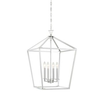Townsend Four Light Pendant in Polished Nickel by Savoy House