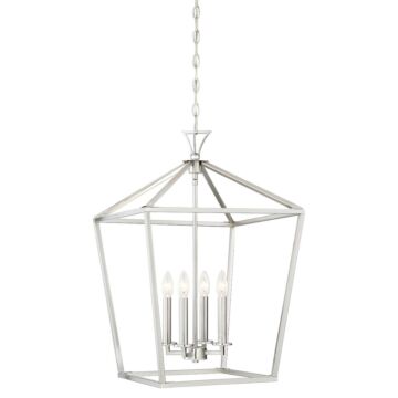 Townsend Four Light Pendant in Satin Nickel by Savoy House