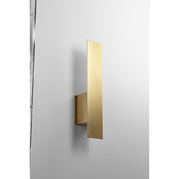 Reflex LED Wall Sconce in Aged Brass by Oxygen