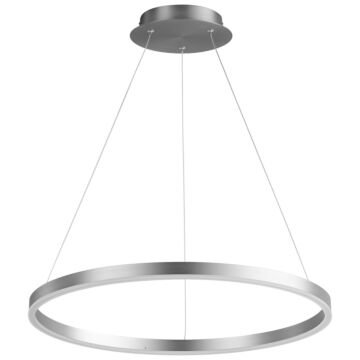 Circulo LED Pendant in Satin Nickel by Oxygen
