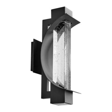 Albedo LED Outdoor Wall Sconce in Black by Oxygen