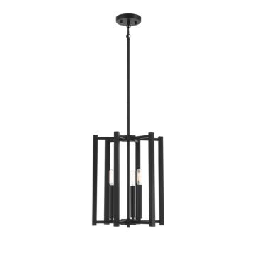 Benson Three Light Pendant in Matte Black by Savoy House