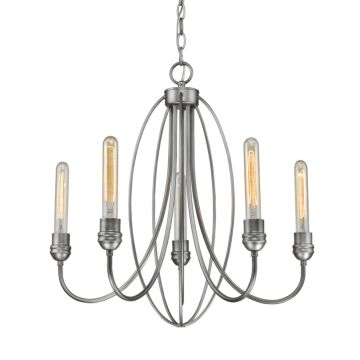 Z Lite Persis 5 Light Chandelier In Old Silver