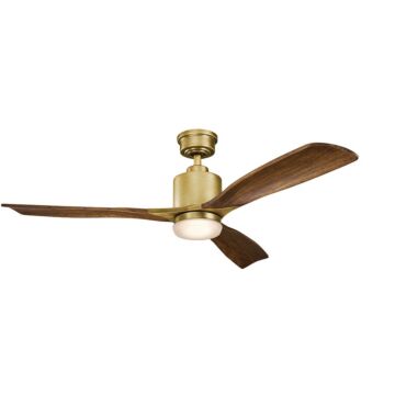 Ridley II 52"Ceiling Fan in Natural Brass by Kichler