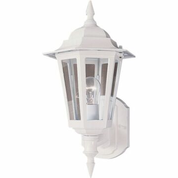 Builder Cast One Light Outdoor Wall Lantern in White by Maxim