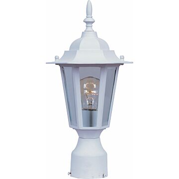 Builder Cast One Light Outdoor Pole Post Lantern in White by Maxim