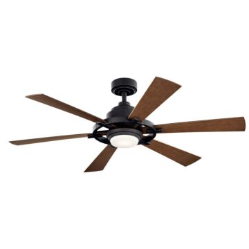 Gentry Lite 52"Ceiling Fan in Distressed Black by Kichler
