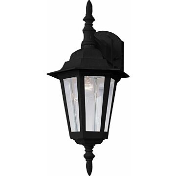 Builder Cast One Light Outdoor Wall Lantern in Black by Maxim