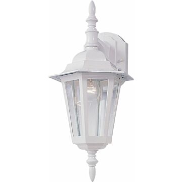 Builder Cast One Light Outdoor Wall Lantern in White by Maxim