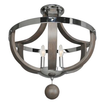 Kalco Sharlow 3 Light Ceiling Light in Chrome