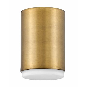 Hinkley Cedric 1-Light Flush Mount Ceiling Light In Lacquered Brass