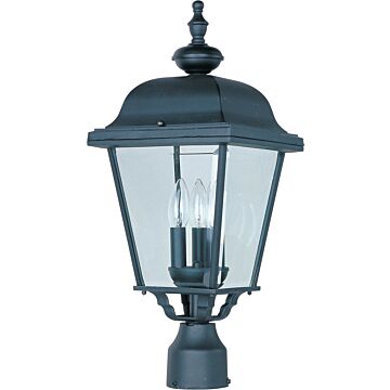 Builder Cast Three Light Outdoor Pole Post Lantern in Black by Maxim