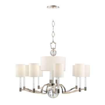 Waterloo 12 Light Chandelier in Polished Nickel by Hudson Valley