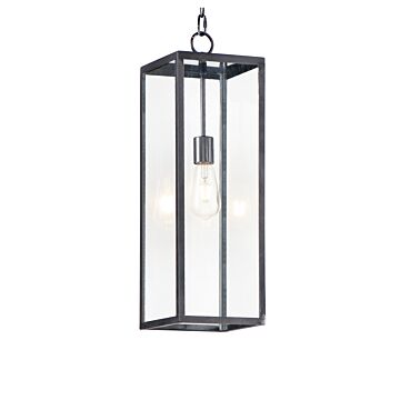 Catalina One Light Outdoor Hanging Lantern in Dark Bronze by Maxim