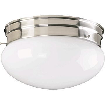 3015 Plain Mushrooms One Light Ceiling Mount in Satin Nickel by Quorum International