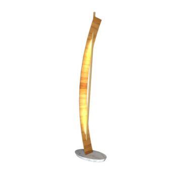 Clean LED Floor Lamp in Teak