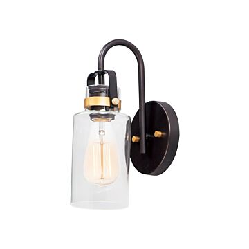 Magnolia One Light Wall Sconce in Bronze   Gold by Maxim