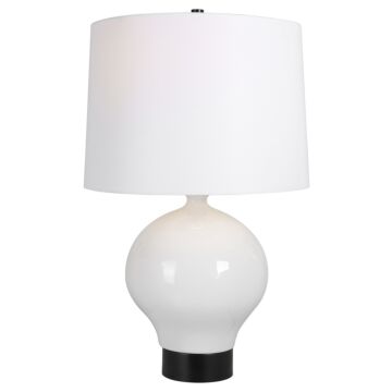 Uttermost 1-Light Collar Gloss White Table Lamp