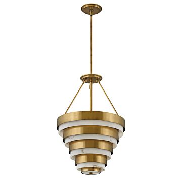 Hinkley Echelon 4-Light Chandelier In Heritage Brass