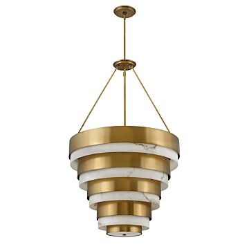 Hinkley Echelon 8-Light Chandelier In Heritage Brass