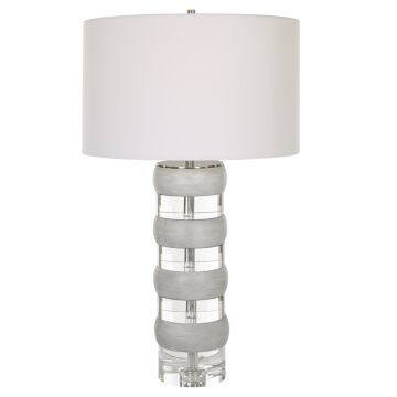 Uttermost 1-Light Band Together Crystal & Wood Table Lamp