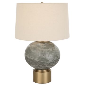 Uttermost 1-Light Lunia Gray Glass Table Lamp