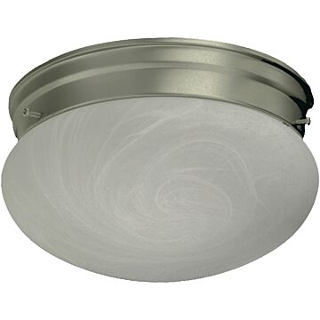 3021 Faux Alabaster Mushrooms Two Light Ceiling Mount in Satin Nickel by Quorum International
