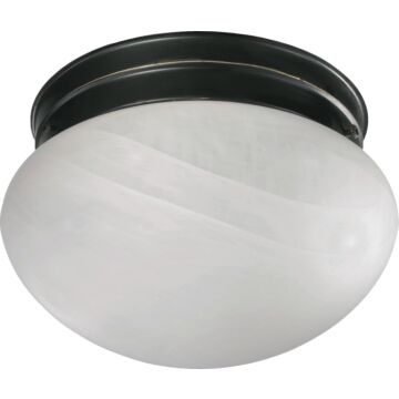 3021 Faux Alabaster Mushrooms Two Light Ceiling Mount in Old World by Quorum International