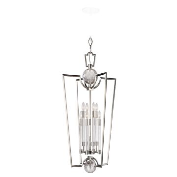 Waterloo Eight Light Pendant in Polished Nickel by Hudson Valley